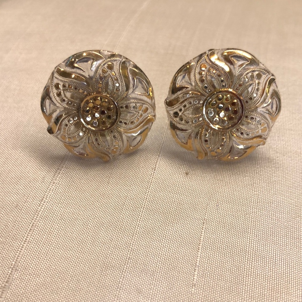 Vintage Glass Button Cufflinks